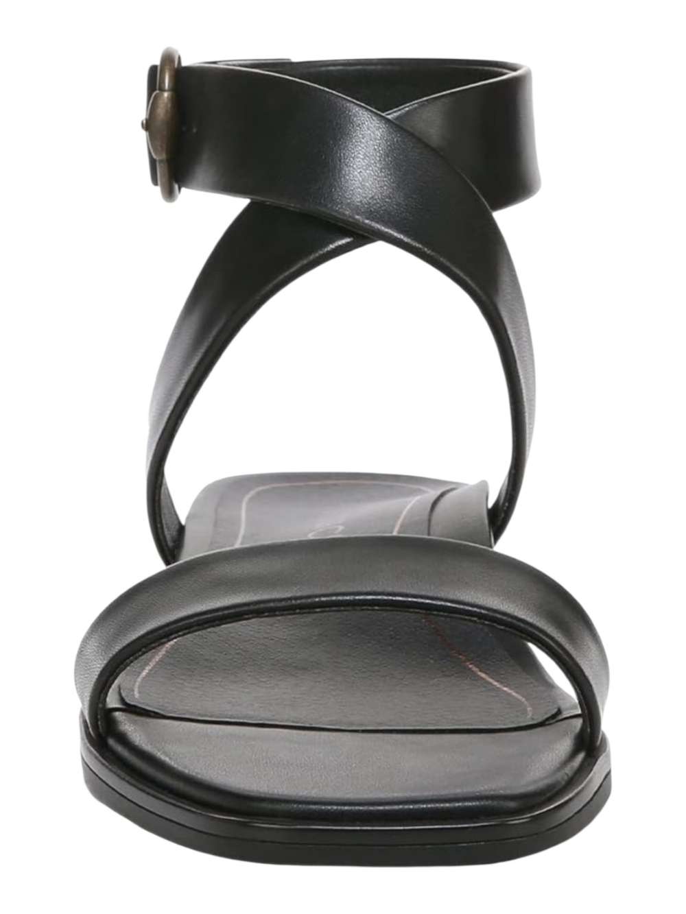Vionic Strappy Sandals Black Comfort Ankle Strap Supportive Flat Size W8 NEW - Picture 3 of 6